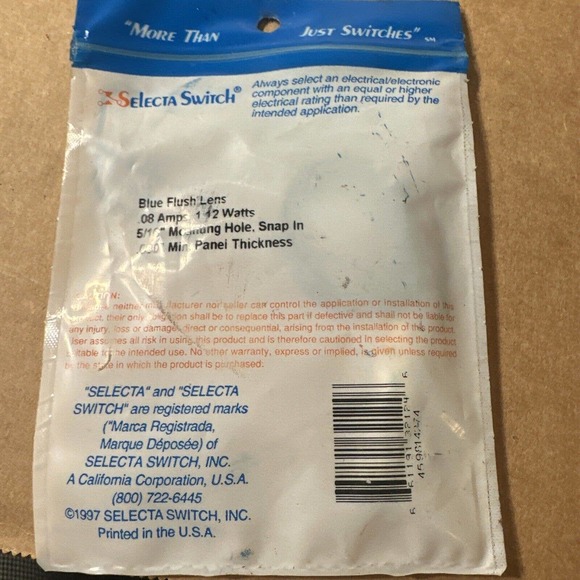 (NEW - LOT 3) SELECTA SL53211-6-BG 53216 125V White Flush Indicator Light - Picture 3 of 4